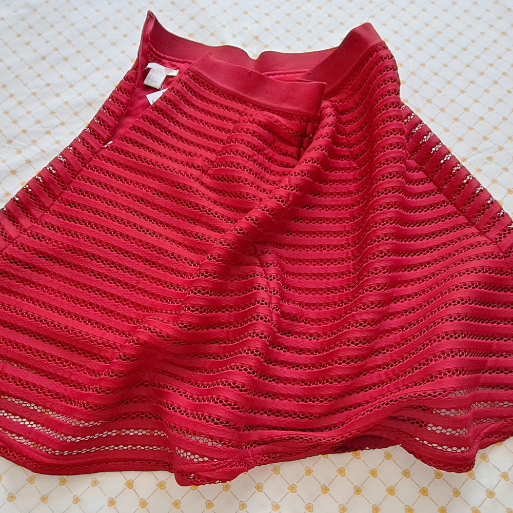 H&M Red Mini Skirt